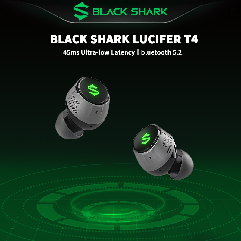 Black Shark 무선 이어 버드 T4 게임용 블루투스 이어 버드 스튜디오-품질 사운드, 블루투스 5.2 Lucifer T4